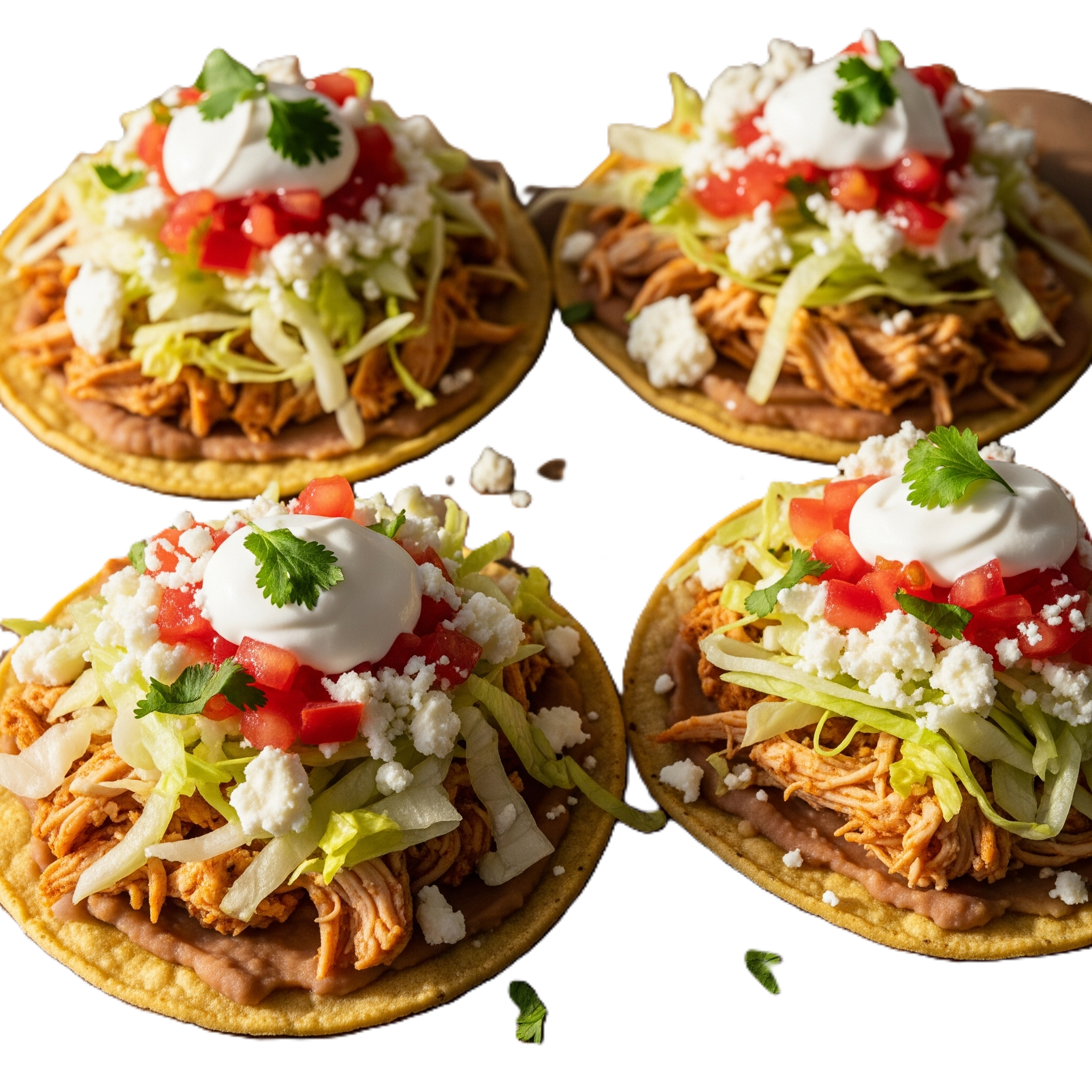 Tostadas de Pollo o Deshebrada